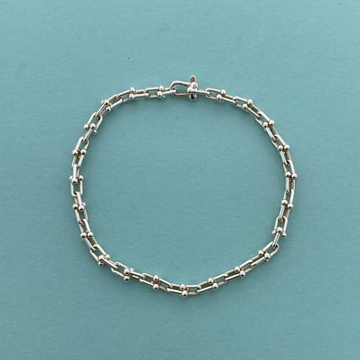 TIFFANY&Co. ティファニー ハードウェア マイクロ リンク ブレスレット ブレスレット 60414059 シルバー925 シルバー レディース【中古】