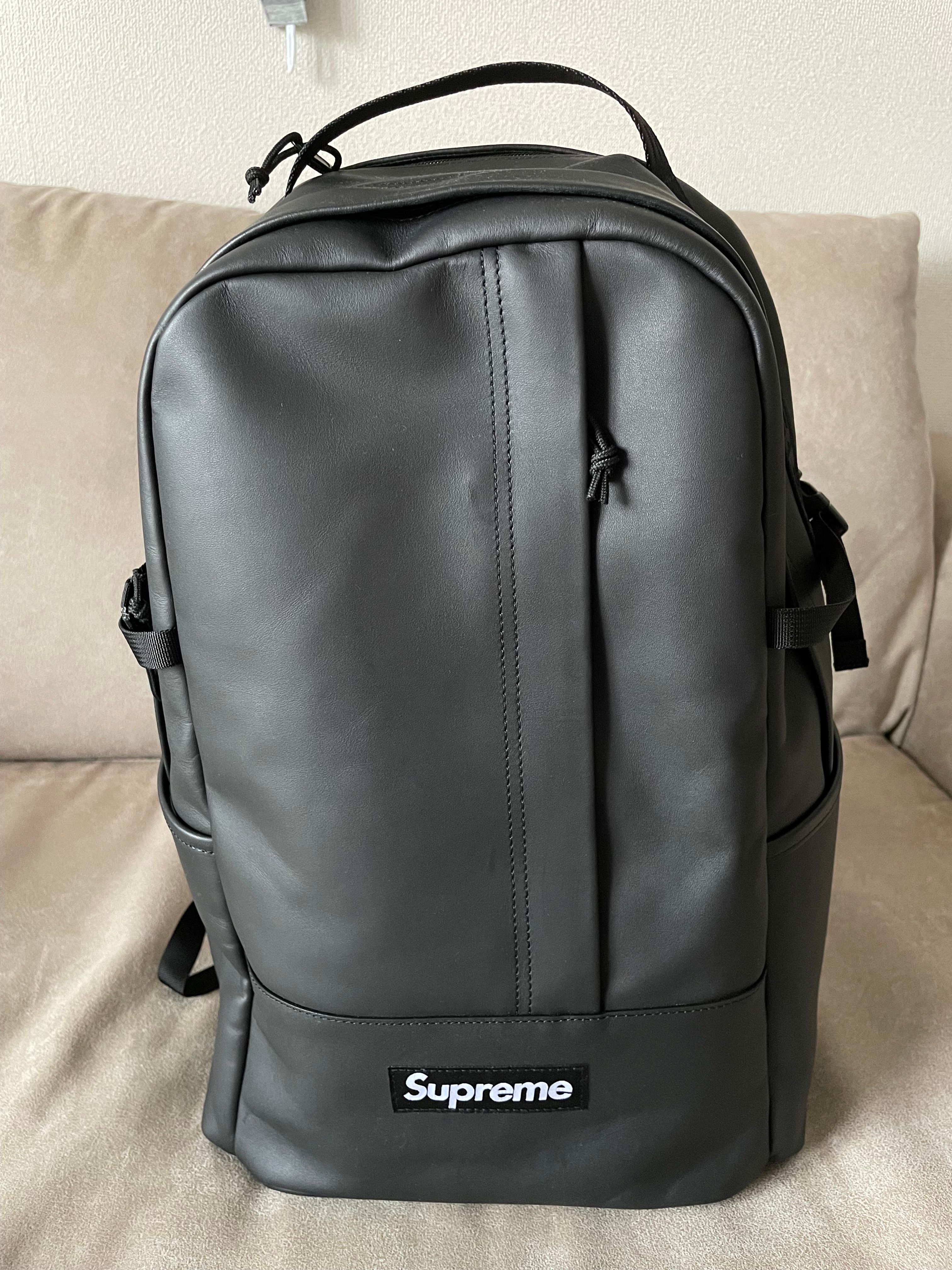 Supreme Leather Backpack "Black"