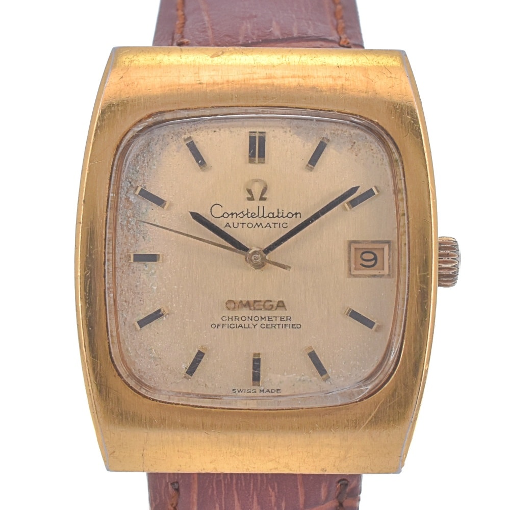 値下 オメガ OMEGA ヴィンテージ コンステレーション デイト クロノメーター 自動巻き メンズ □#141601