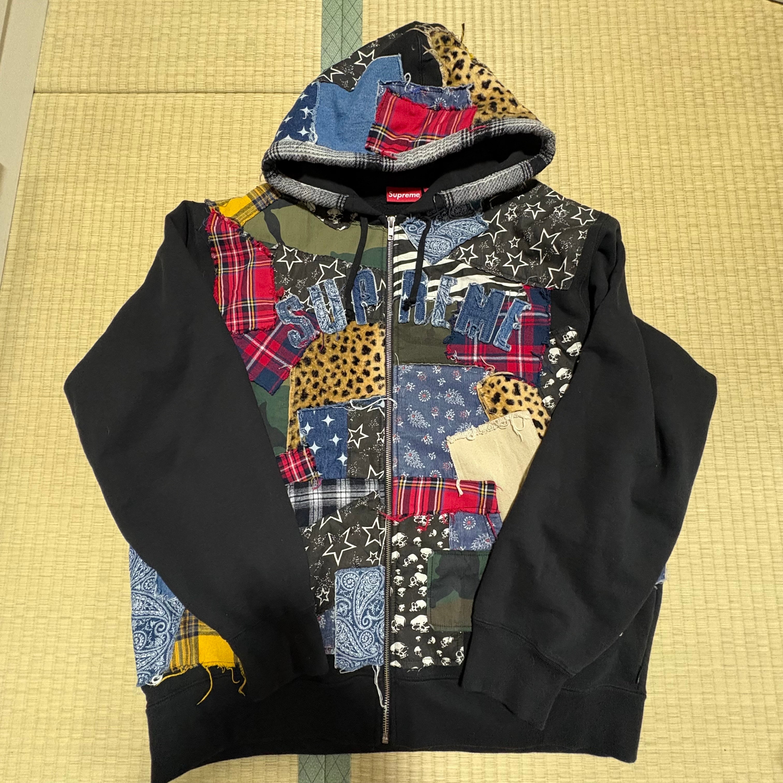 Supreme Patchwork Zip Up Hooded Sweatshirt "Multi"