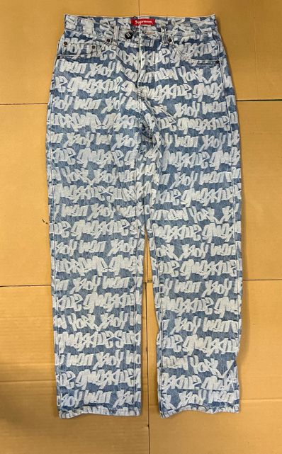 Supreme Fat Tip Jacquard Regular Jean "Blue"