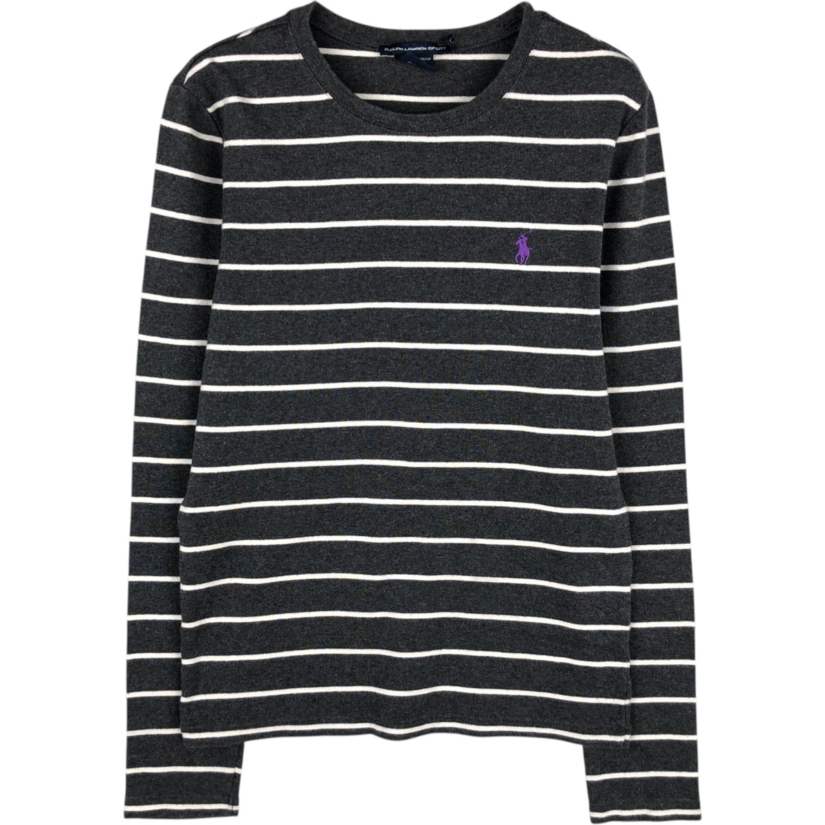 古着 ラルフローレン Ralph Lauren RALPH LAUREN SPORT ボーダー柄 ロングTシャツ ロンT レディースL相当/eaa629176