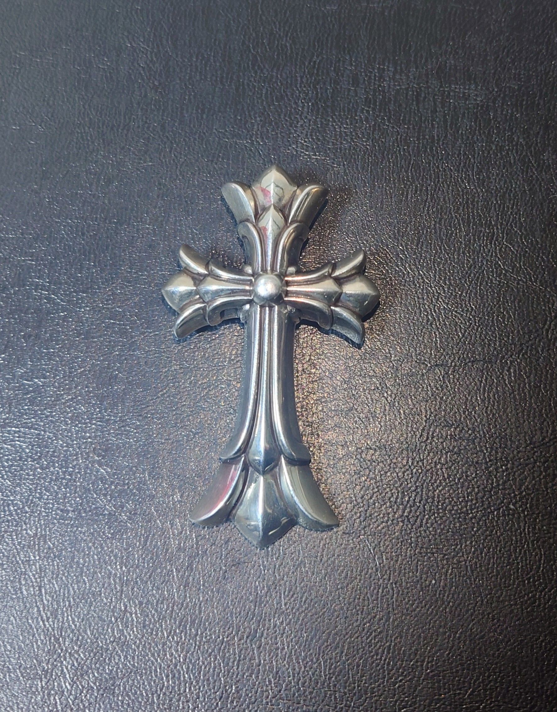 Chrome Hearts Large Double CH Cross Pendant Top "Silver"