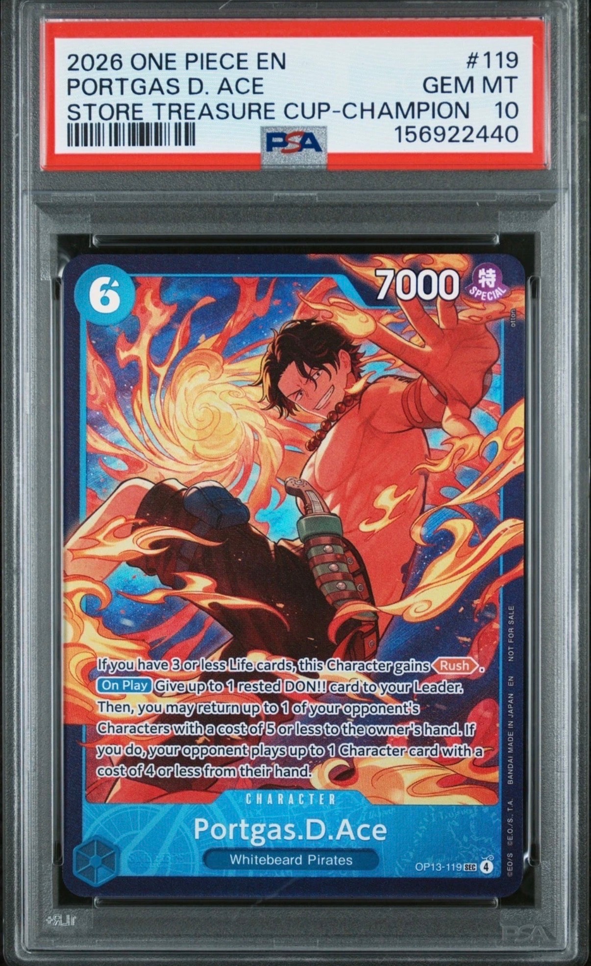 PSA10】ポートガス・D・エース SEC-SP (コミパラ) [OP13-119