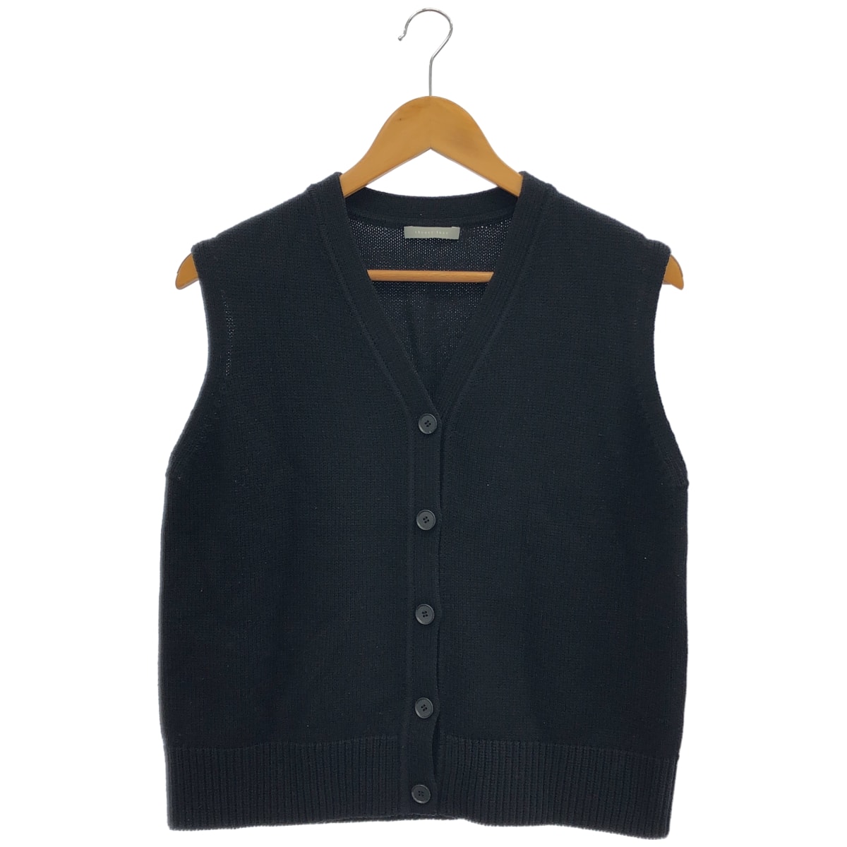 セオリーリュクス 26SS 03-6101741 ブラック ウール混 ボタンニットベスト/AUSTIN CIARA SWEATER S32