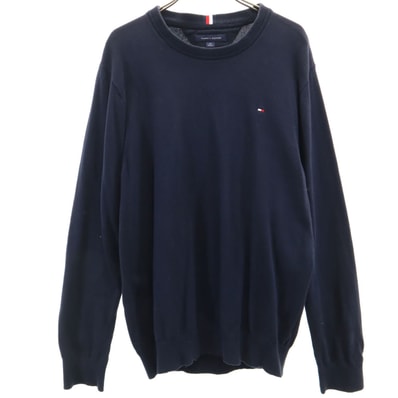 TOMMY HILFIGER トミーヒルフィガー 長袖 セーター L ネイビー