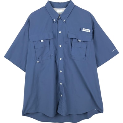 古着 コロンビア Columbia PFG OMNI-SHADE オムニシェイド ボタンダウン 半袖 フィッシングシャツ メンズL相当/eaa664984