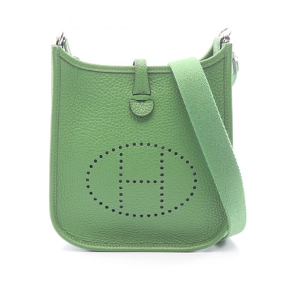 エルメス HERMES エヴリンTPM アマゾン ショルダーバッグ バッグ レザー トリヨンクレマンス トリヨンクレマンス ヴェールユッカ W刻印(2024年製造) レディース グリーン系 【中古】