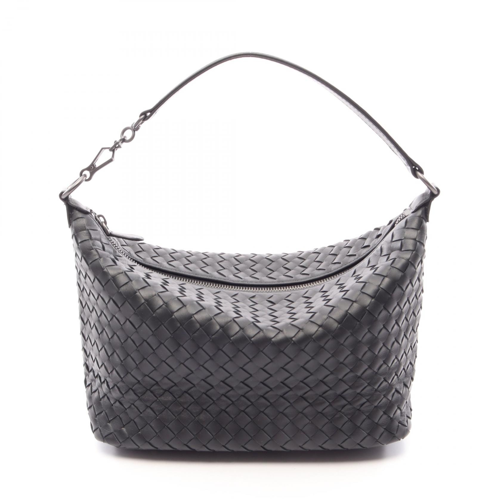 ボッテガヴェネタ BOTTEGA VENETA イントレチャート ハンドバッグ バッグ レザー レディース ブラック系 239988 【中古】