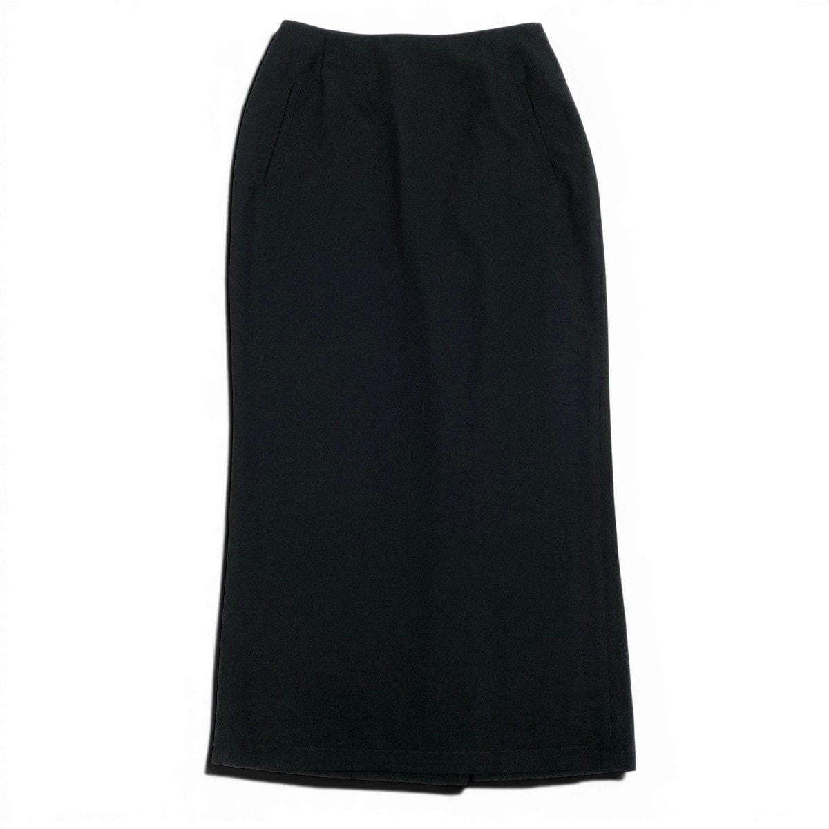 Yohji Yamamoto ヨウジヤマモト バックスリット ブラック ウール ロングスカート A3-00338 【中古】