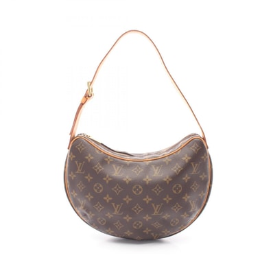 ルイ・ヴィトン LOUIS VUITTON クロワッサンMM モノグラム ショルダーバッグ バッグ PVCコーティングキャンバス レザー レディース ブラウン系 M51512 【中古】