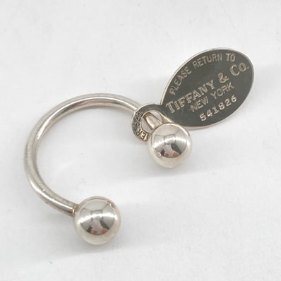TIFFANY&Co.(ティファニー) リターントゥ オーバルタグ Ag925 キーリング シルバー