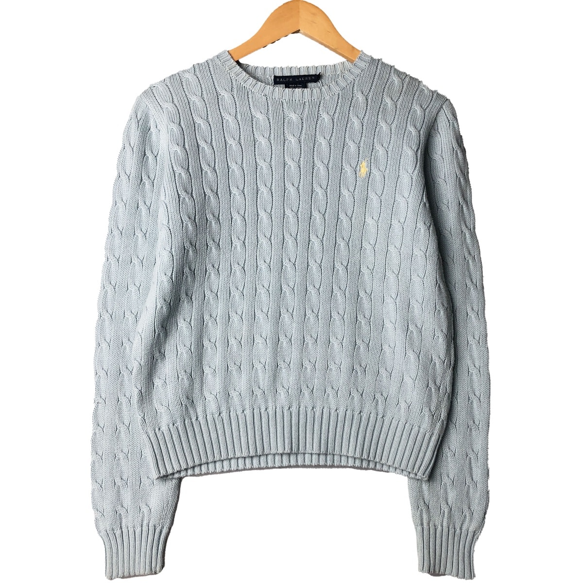 古着 ラルフローレン Ralph Lauren ケーブル編み コットンニットセーター レディースL相当/eaa434117