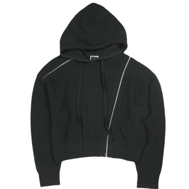 KITH NYC キスニューヨークシティ 25AW Women Juni Zipper Sweater Hoodie ジッパー付きセーターパーカー 25080061000540 XS BLACK ニット トップス g26274