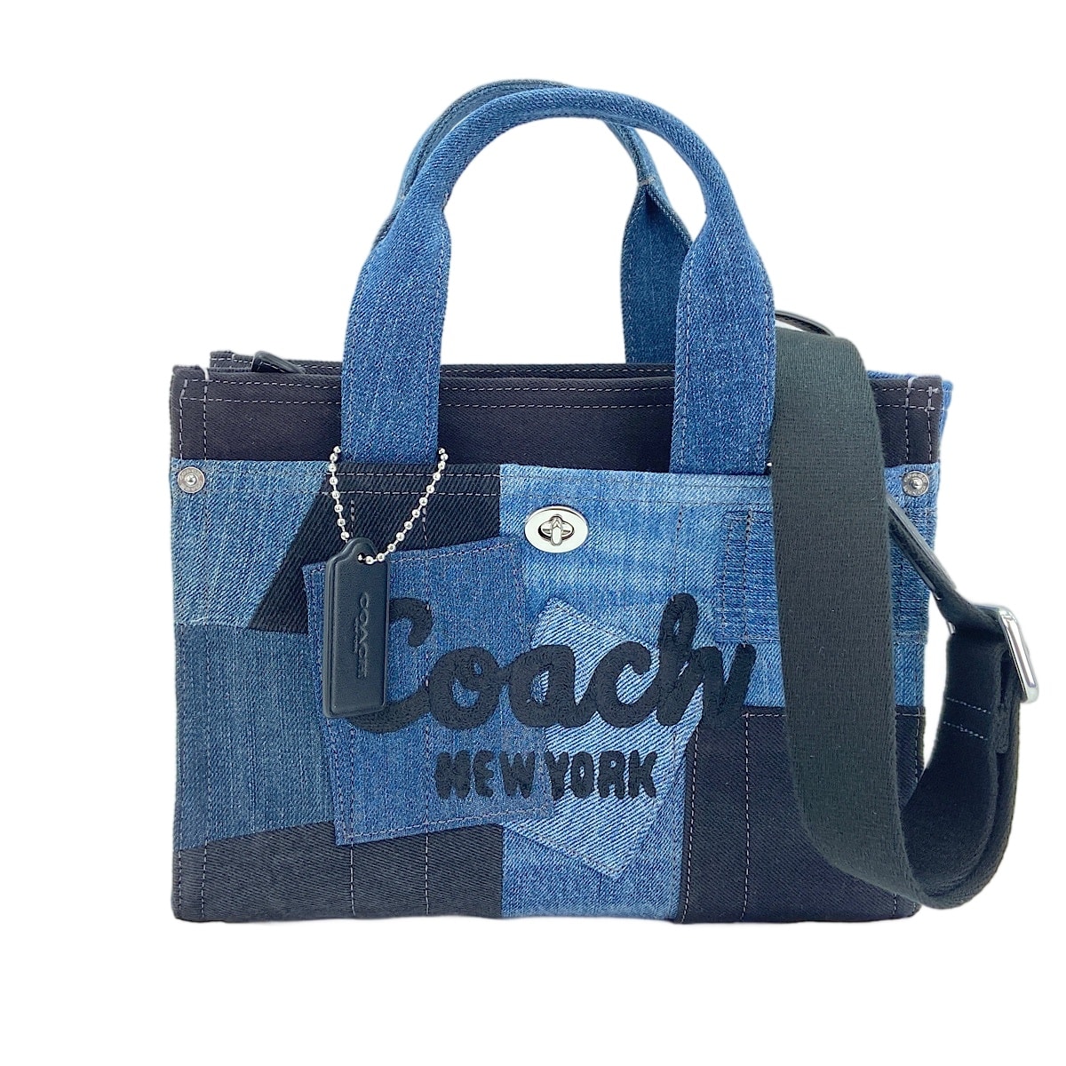 コーチ COACH デニム デニムパッチワーク 2WAY トートバッグ【中古】