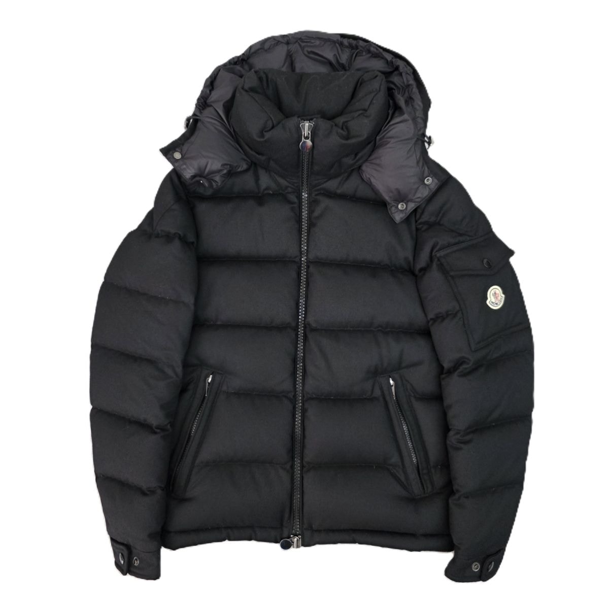 MONCLER モンクレール MONTGENEVRE モンジュネーブル 18AW ウール ダウンジャケット D20914033805 S ウール ブラック メンズ【中古】
