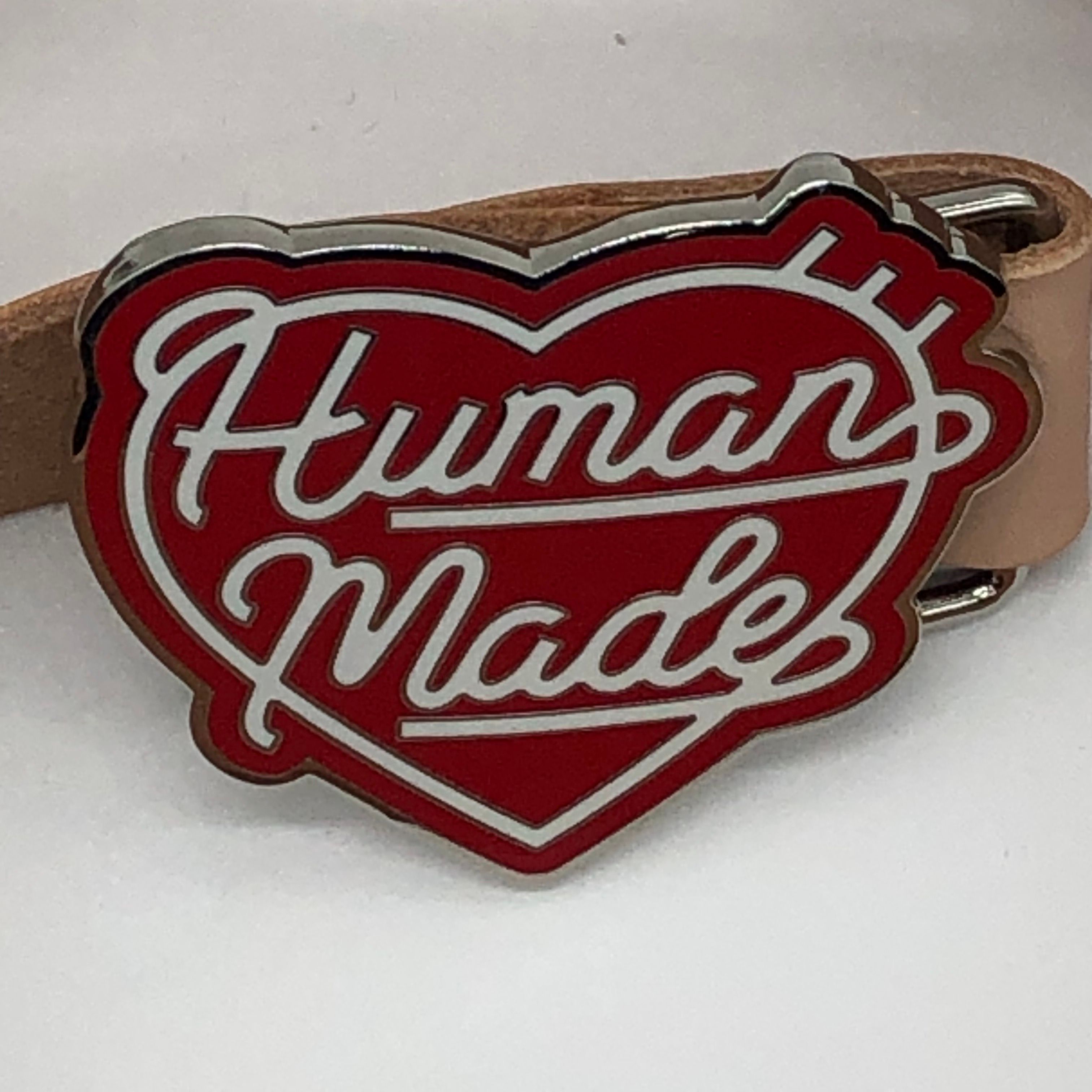 HUMAN MADE Heart Leather Belt "Beige"