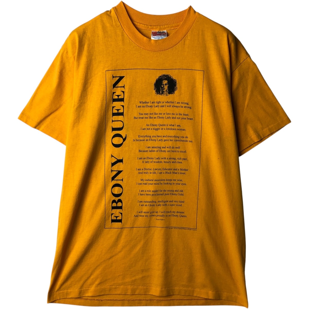 古着 90年代 ヘインズ Hanes HEAVYWEIGHT 50/50 EBONY QUEEN エボニー クイーン プリントTシャツ メンズL相当 ヴィンテージ/eaa636635