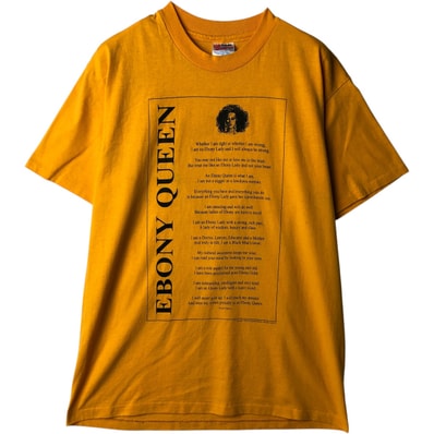 古着 90年代 ヘインズ Hanes HEAVYWEIGHT 50/50 EBONY QUEEN エボニー クイーン プリントTシャツ メンズL相当 ヴィンテージ/eaa636635