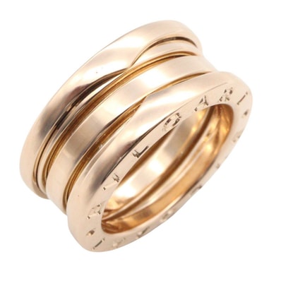 ブルガリ BVLGARI B-zero1 ビーゼロワン リング 3バンド リング・指輪 ジュエリー K18PG(ピンクゴールド) メンズ レディース ゴールド系 335931 【中古】