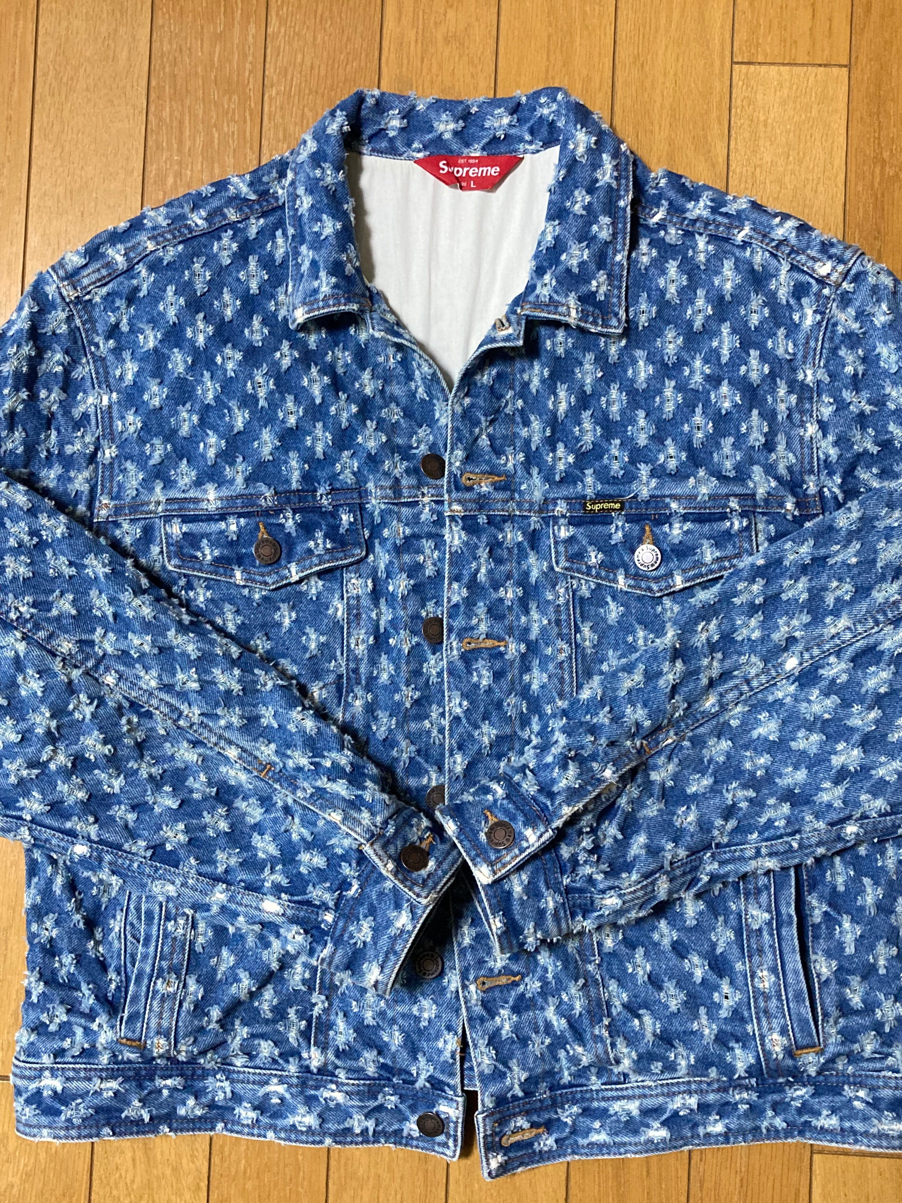 Supreme Hole Punch Denim Trucker Jacket "Blue"