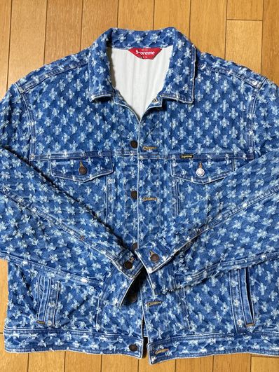 Supreme Hole Punch Denim Trucker Jacket "Blue"