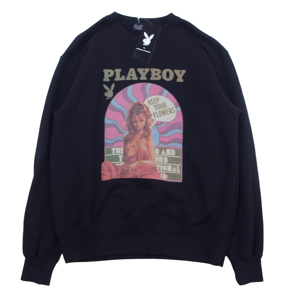 HYSTERIC GLAMOUR ヒステリックグラマー スウェット 23AW 02223CS09 PLAYBOY プリント スウェット ブラック系 M【中古】