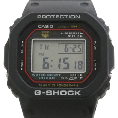 CASIO G-SHOCK カシオ ジーショック DW-5000R-1AJF G-SHOCK ジーショック 初代復刻モデル デジタル 腕時計 ウォッチ ブラック系【中古】