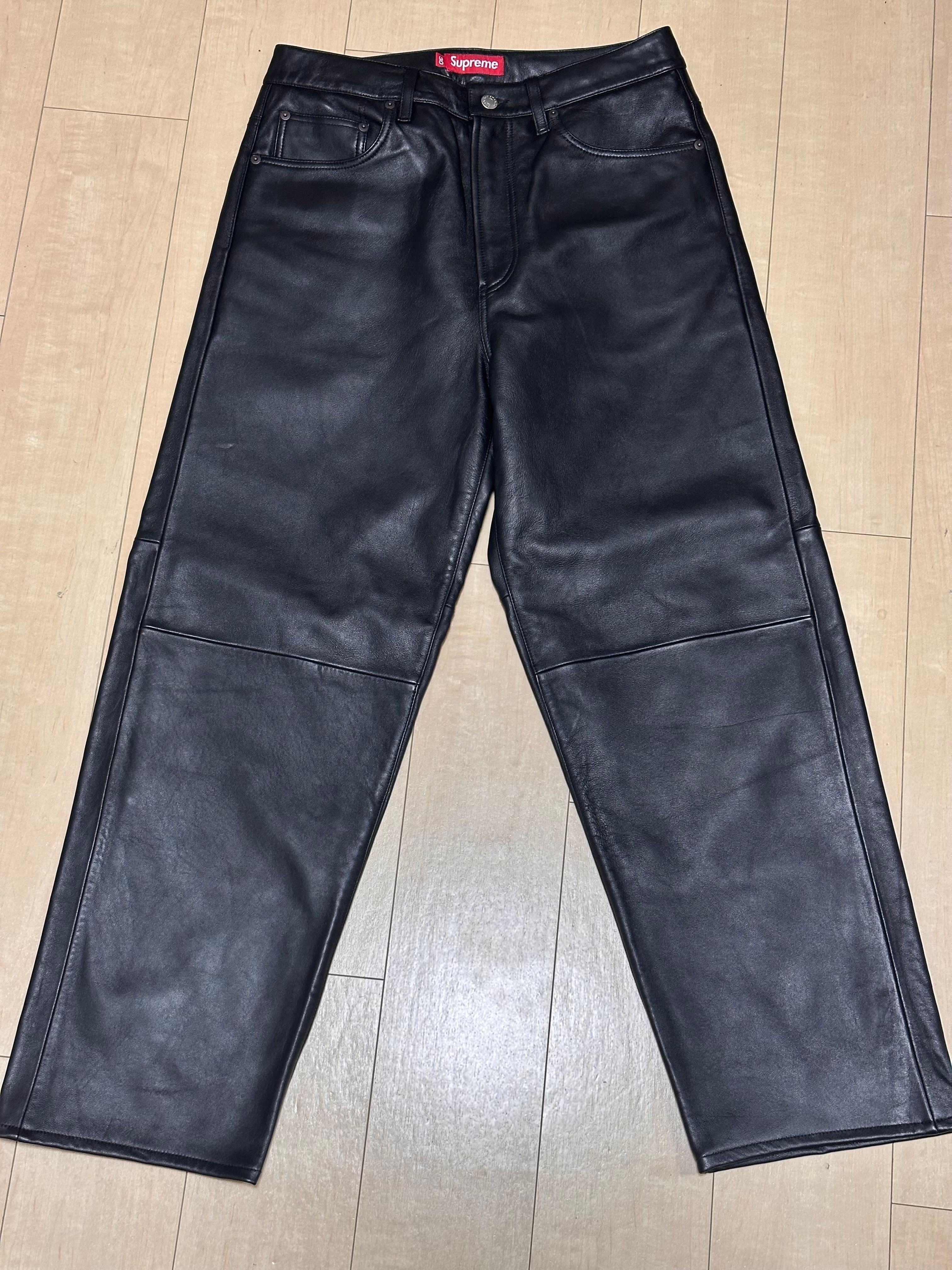 Supreme Leather Baggy 5-Pocket Jean 