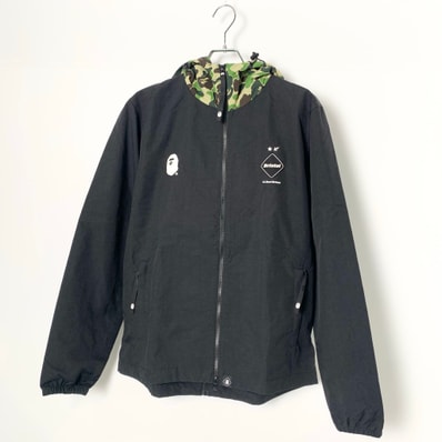 F.C.R.B.(F.C.Real Bristol) × A BATHING APE 19SS SEPARATE PRACTICE JACKET Black×camouflage