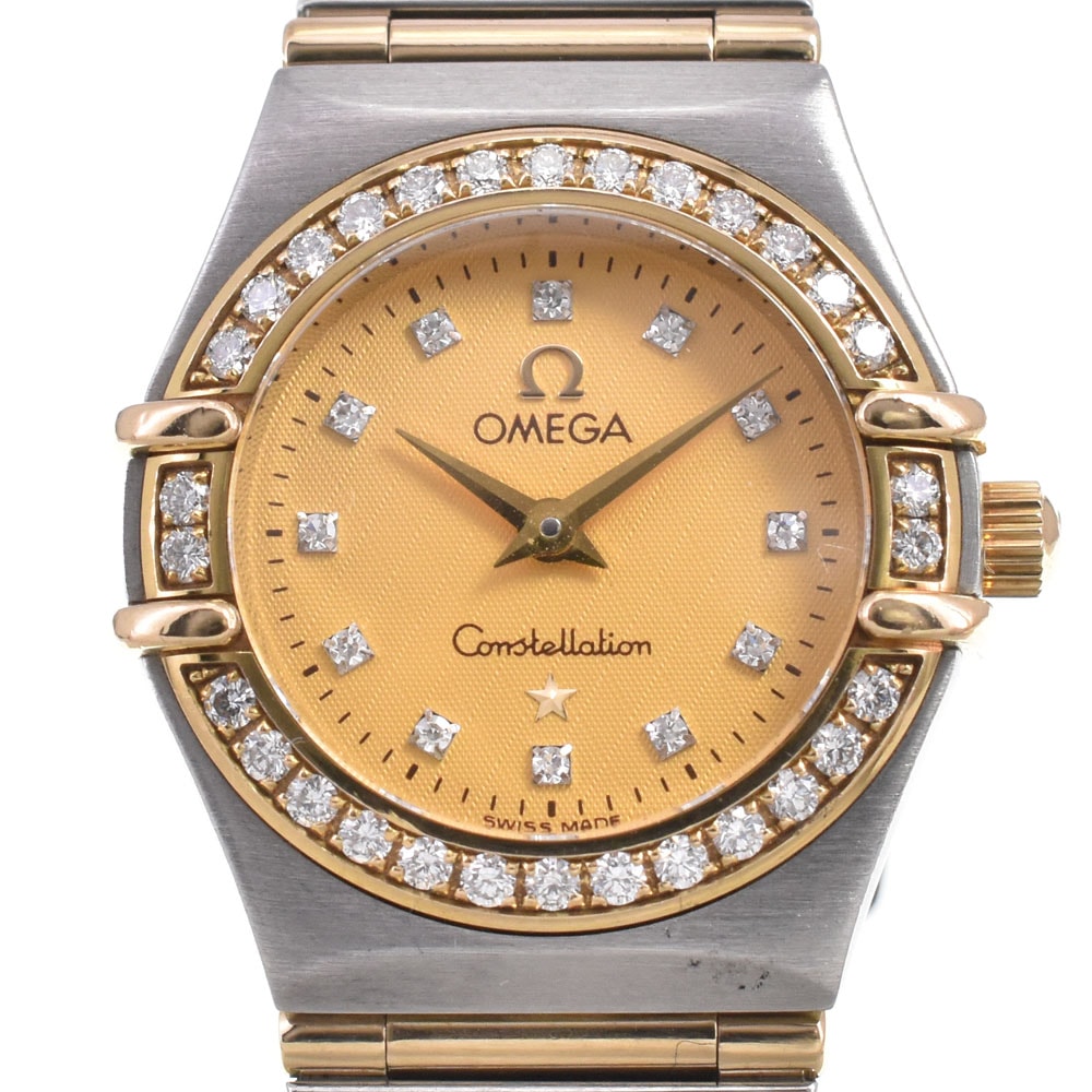 オメガ OMEGA 1267.15 コンステレーション ミニ ダイヤモンド クォーツ レディース 美品 R#146475