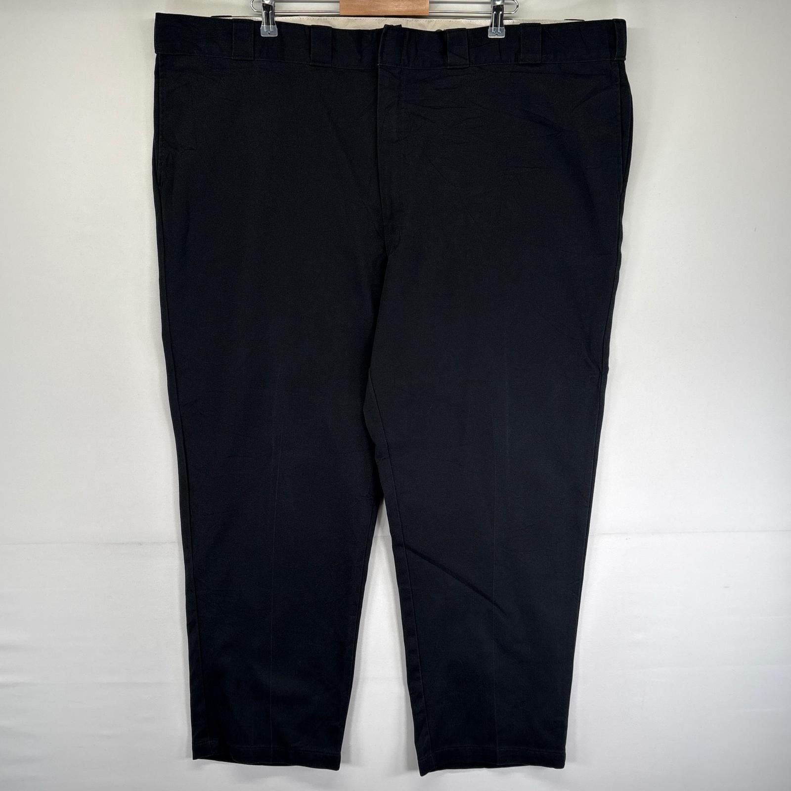 古着 ディッキーズ Dickies パンツ ワークパンツ チノパン 874 ジッパーフライ 大きいサイズ w50 L32  ブラック系 メンズ