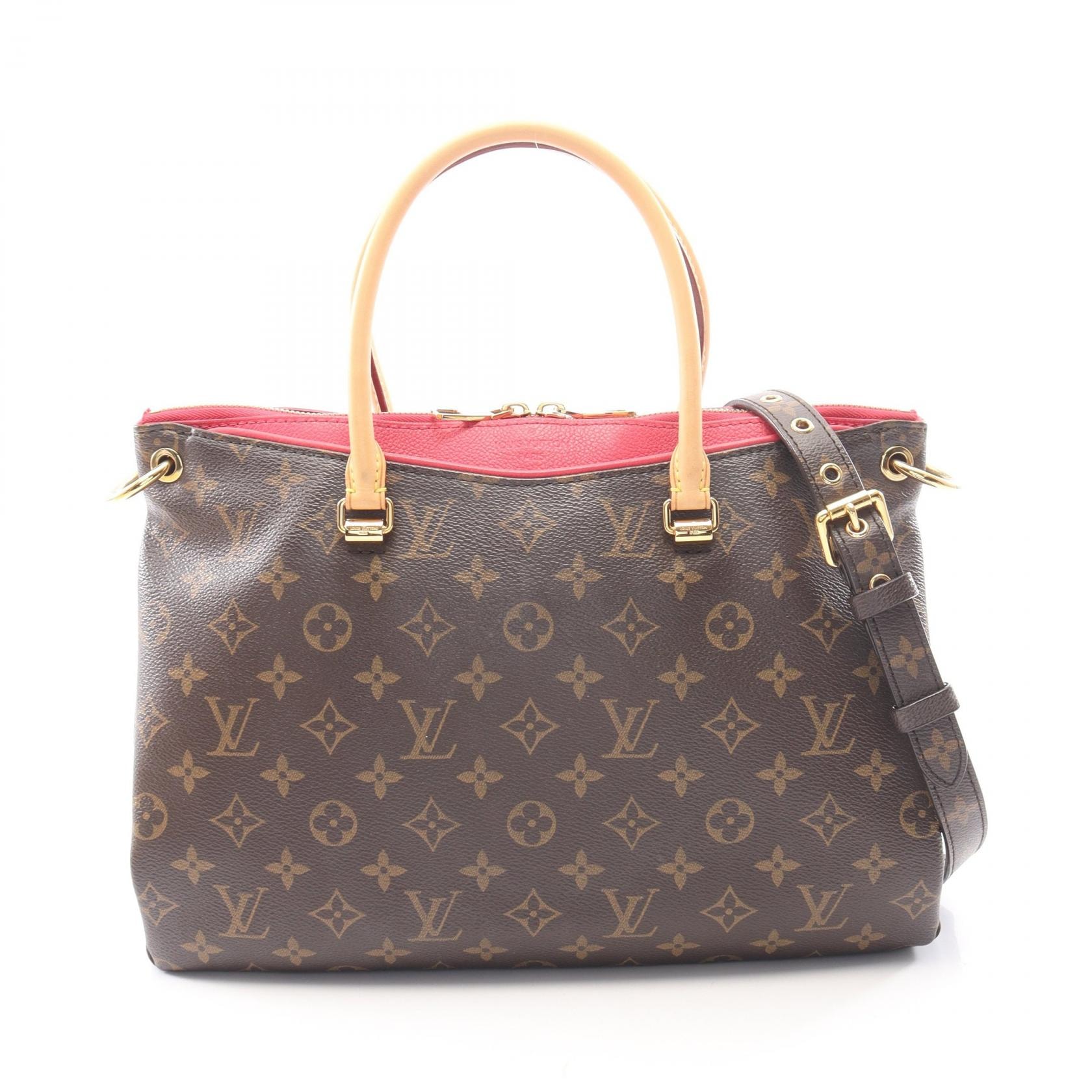 ルイ・ヴィトン LOUIS VUITTON パラス モノグラム 2WAY ハンドバッグ バッグ PVCコーティングキャンバス レザー レディース ブラウン系 M41147 【中古】
