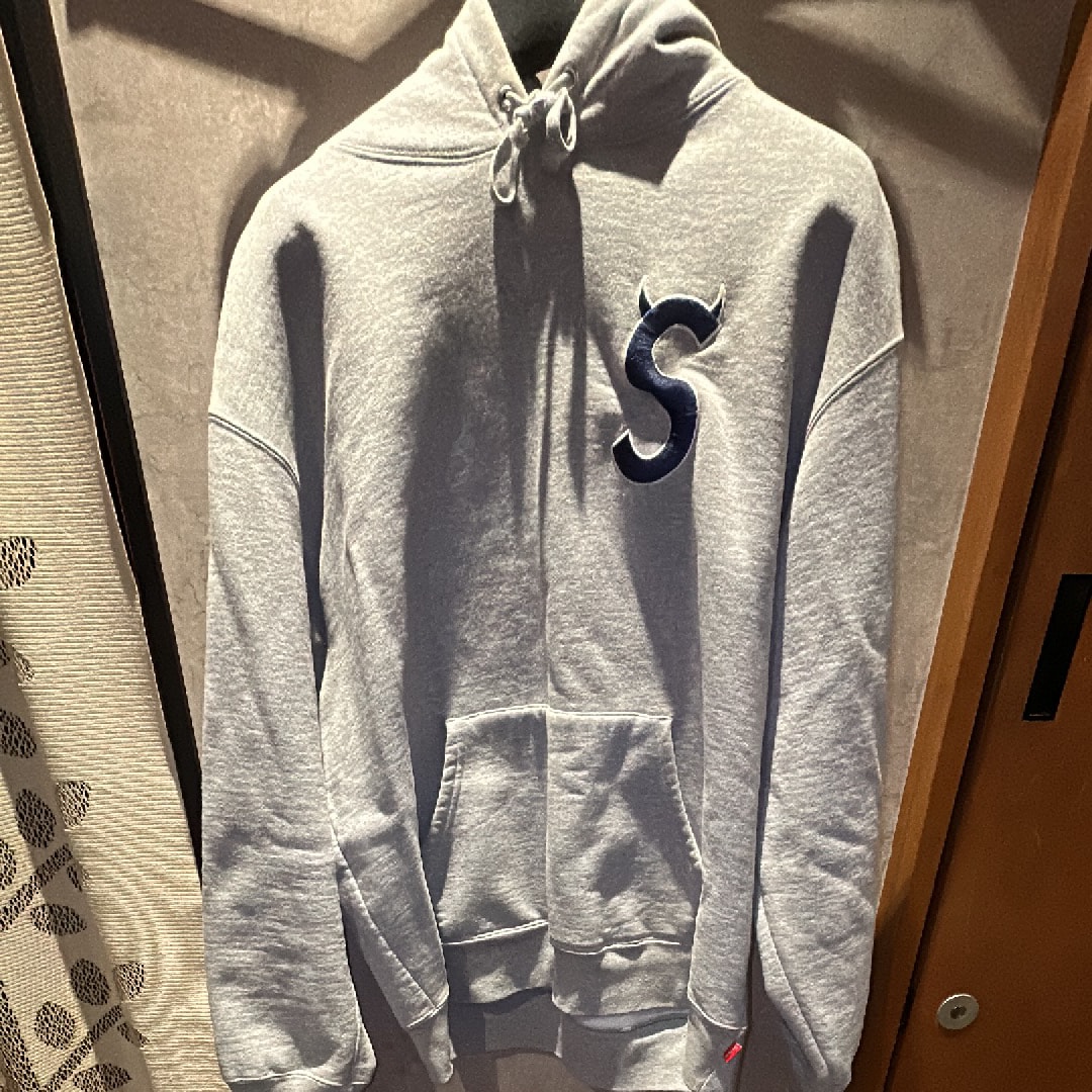Supreme S Logo Hooded Sweatshirt "Heather Grey" (22FW)