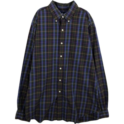 古着 ラルフローレン Ralph Lauren CLASSIC FIT クラシックフィット 長袖 ボタンダウンチェックシャツ メンズXL相当/eaa628725