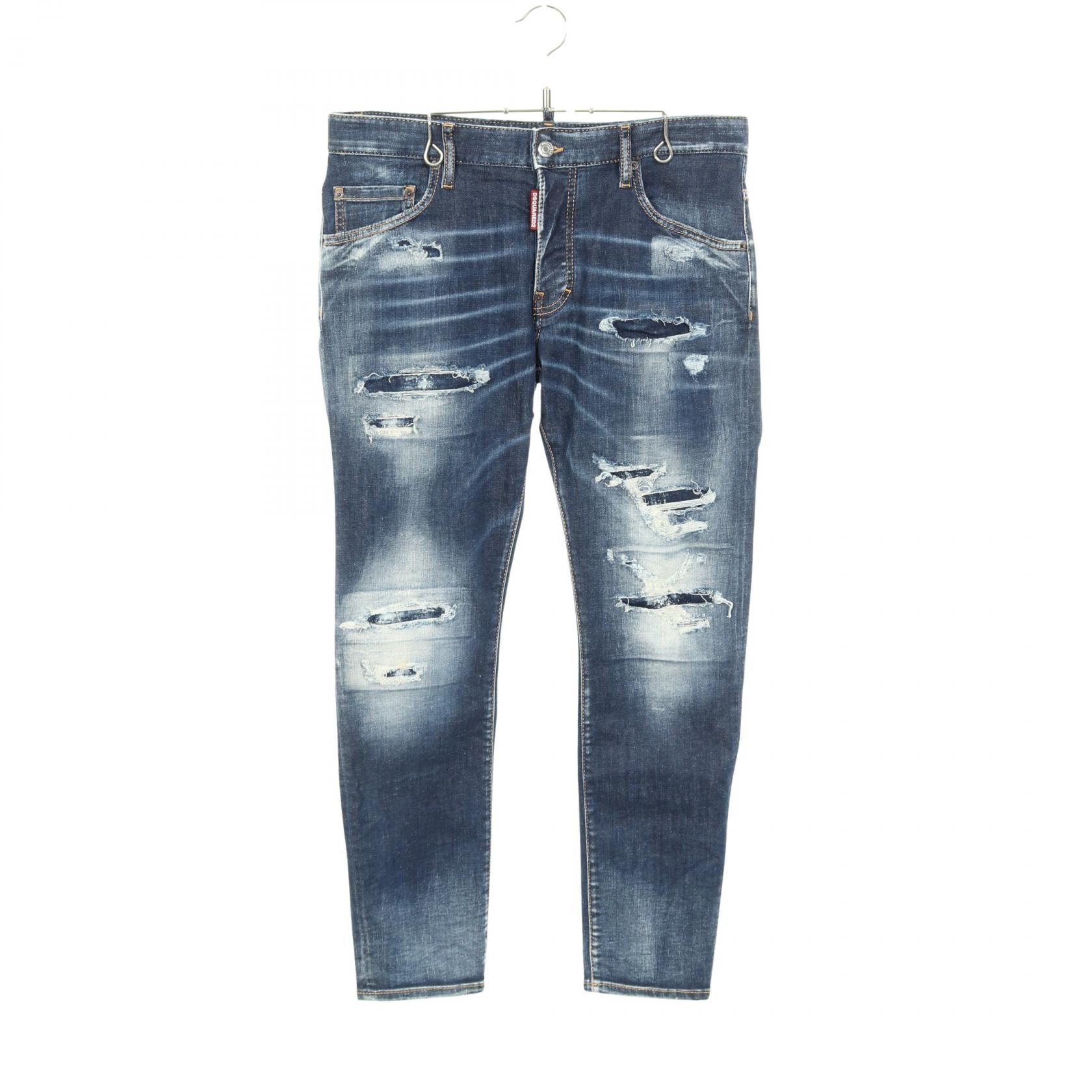 ディースクエアード DSQUARED2 デニムパンツ 衣料品 ボトムス コットン メンズ ネイビー系 【中古】