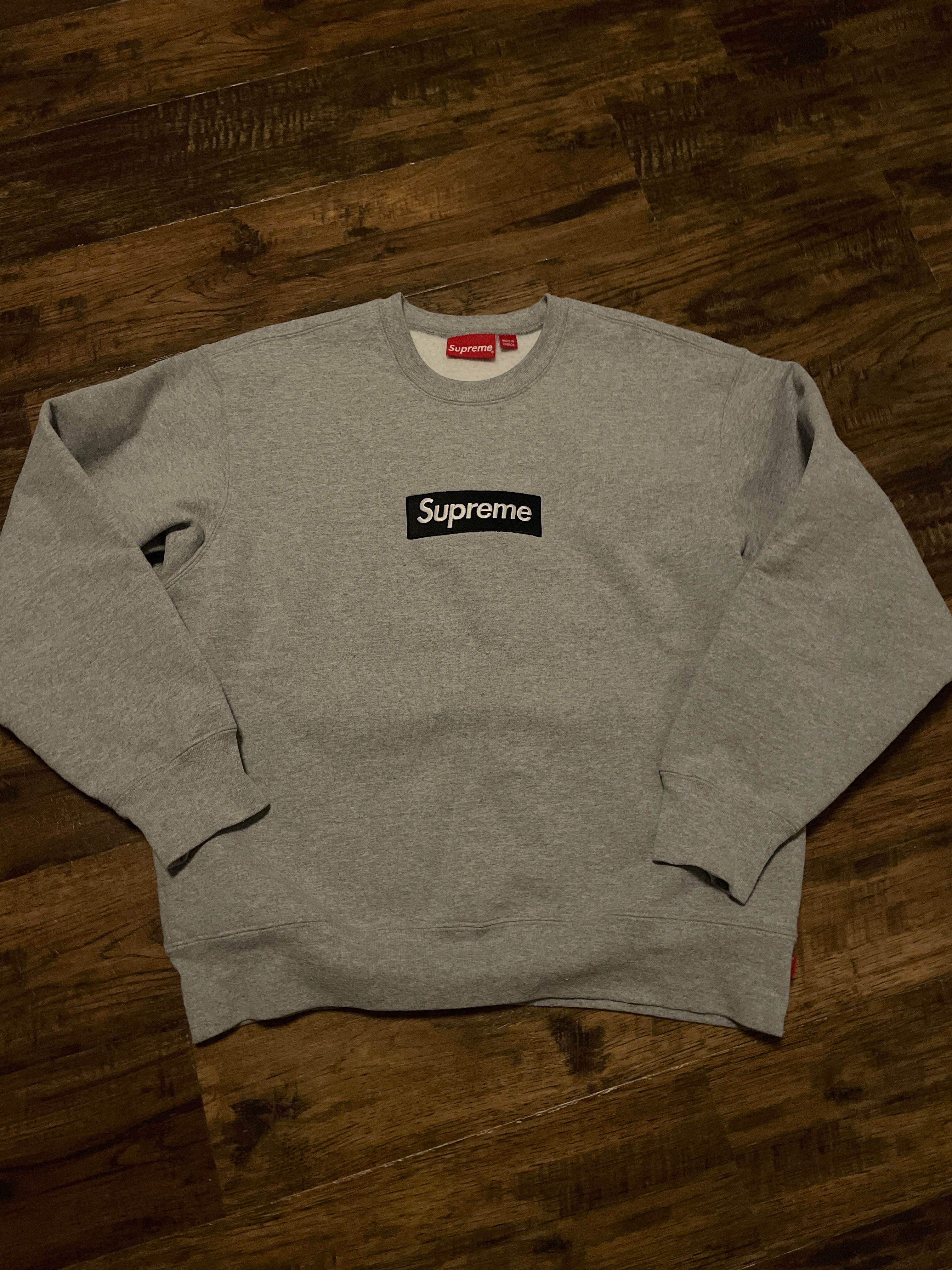 Supreme Box Logo Crewneck "Heather Grey" (22FW)