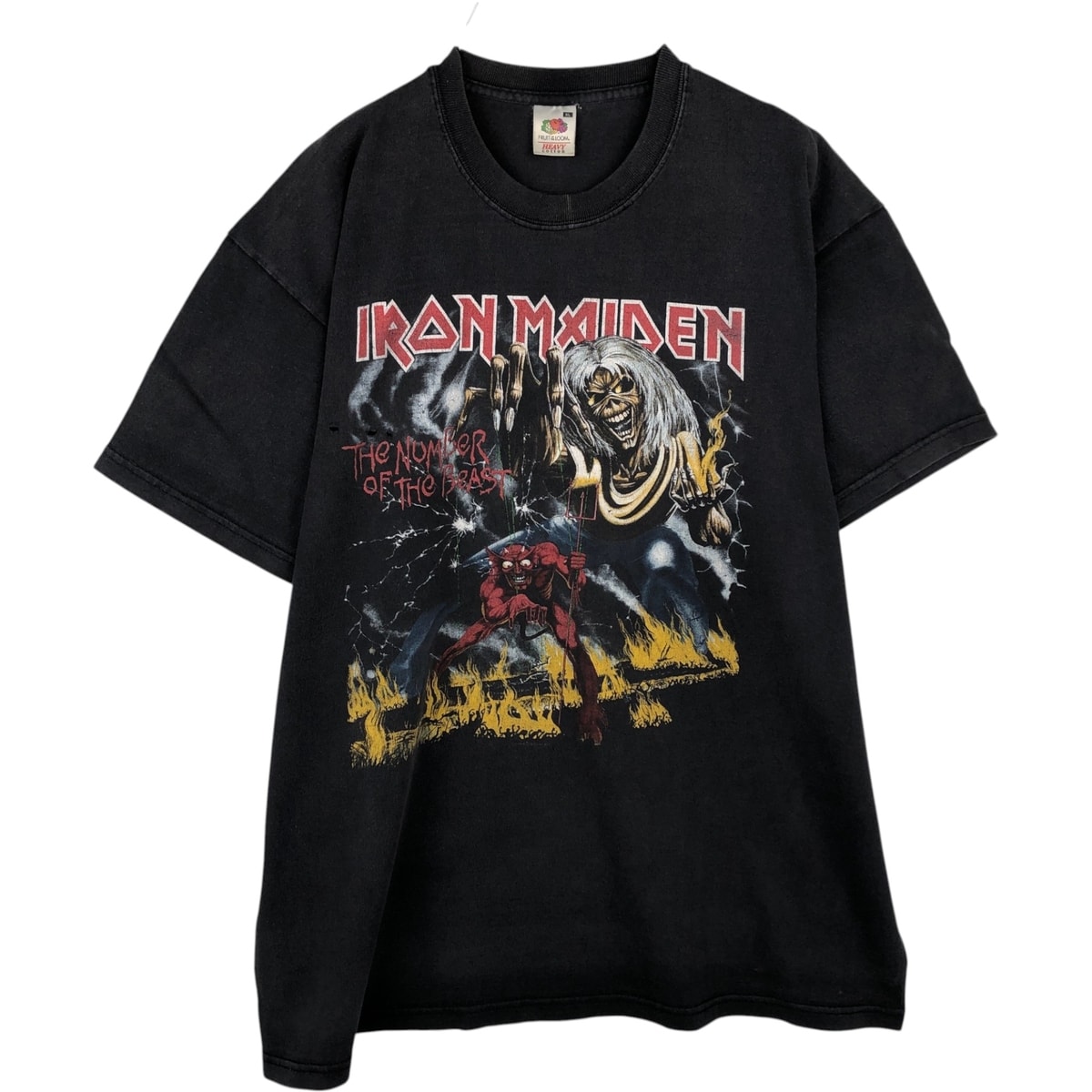 古着 フルーツオブザルーム FRUIT OF THE LOOM IRON MAIDEN アイアンメイデン バンドTシャツ バンT メンズXL相当/eaa636771