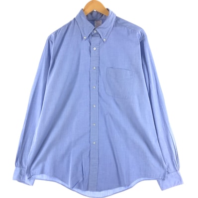 古着 ブルックスブラザーズ Brooks Brothers MAKERS 長袖 ボタンダウンシャツ USA製 メンズL相当/eaa558923