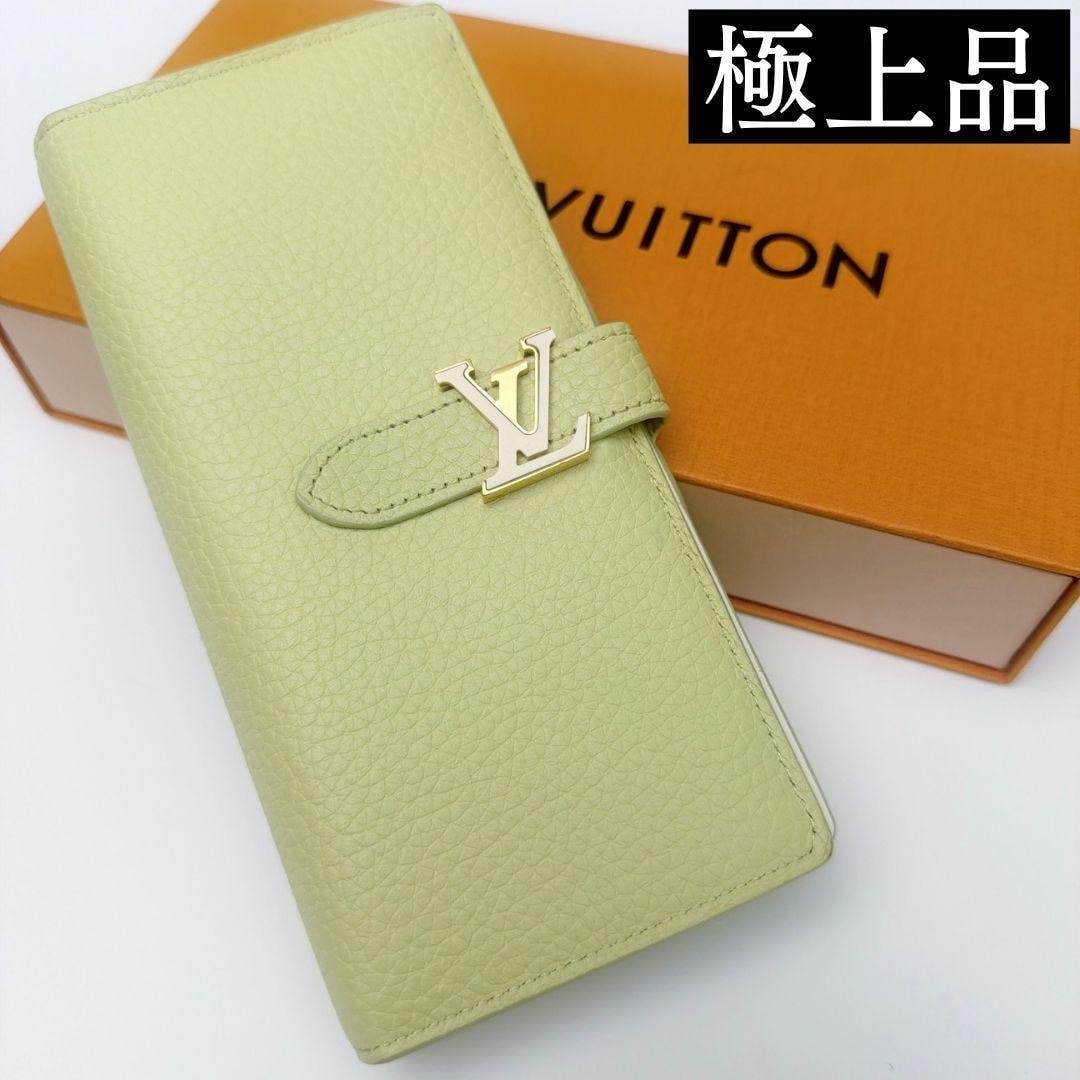 Louis Vuitton Vertical Wallet Taigarama Leather "Vert Noto"