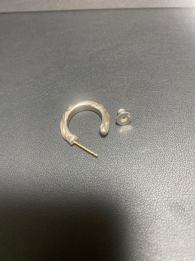 Chrome Hearts Hoop Scroll 1 Earrings "Silver"