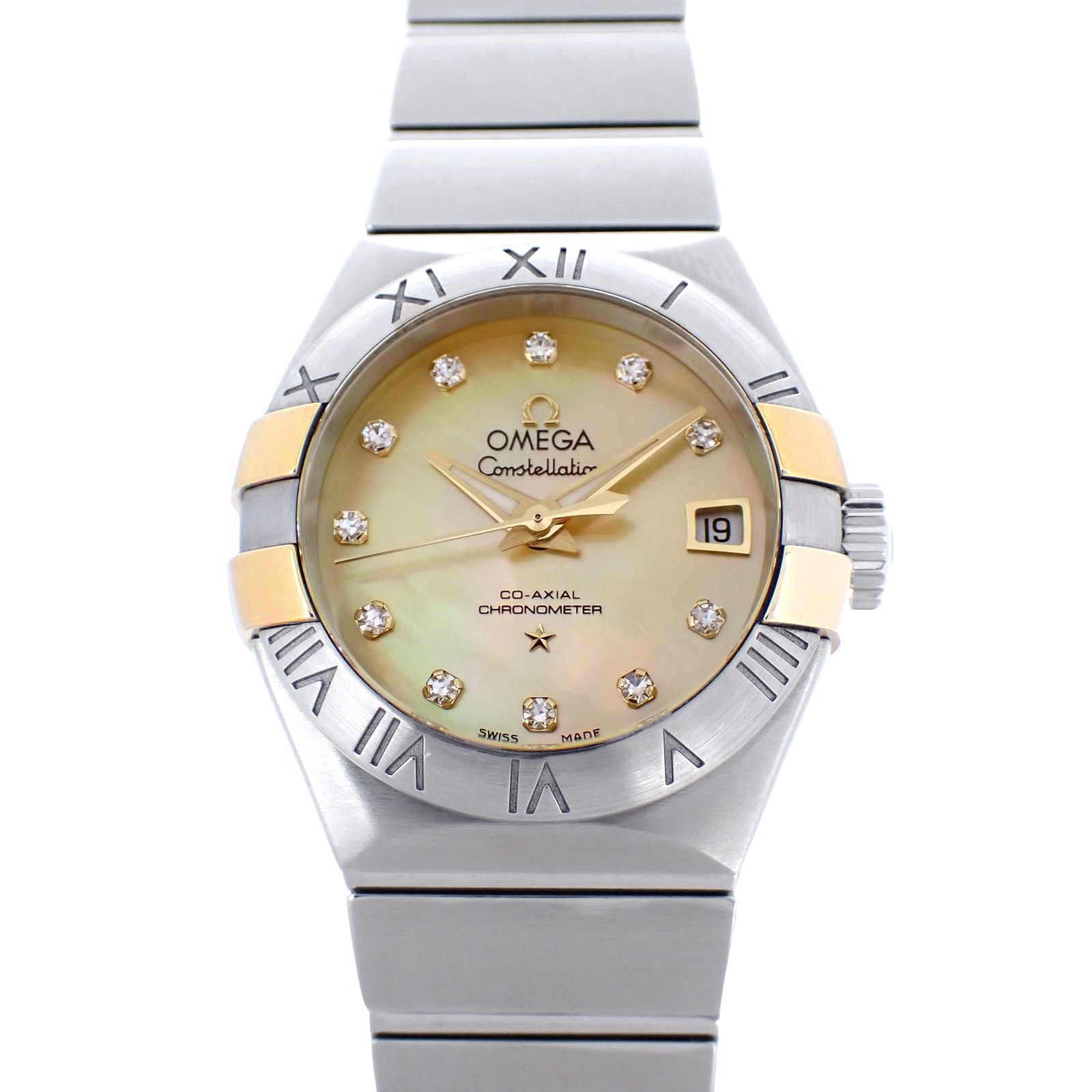 OMEGA オメガ  コンステレーション ブラッシュ 11PD イエローシェル  123.20.27.20.57.003  コーアクシャル クロノメーター SS/YG  レディース 腕時計