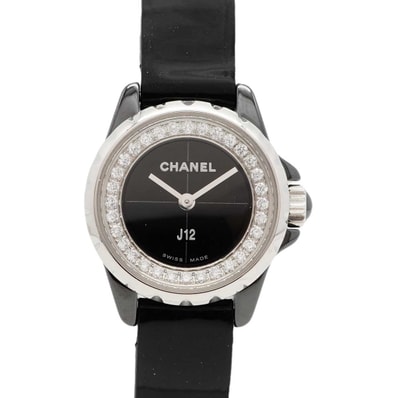 【6wdd0293】シャネル J12 XS H4663 黒文字盤【中古】腕時計 レディース