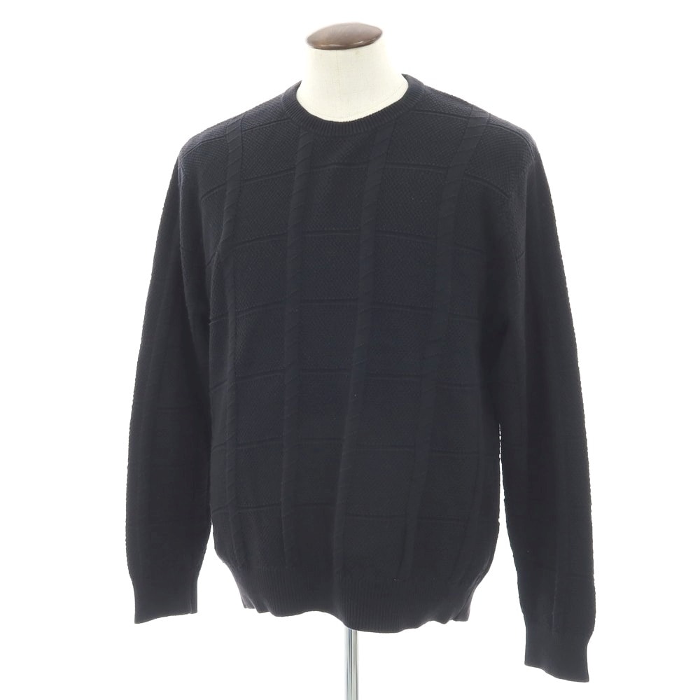 【中古】シュプリーム Supreme 2016年春夏 Jacquard Sweater コットン プルオーバーニット ブラック【サイズXL】【メンズ】