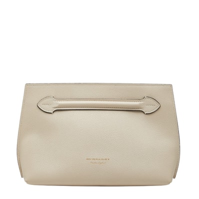 バーバリー クラッチバッグ アイボリー ベージュ レザー レディース BURBERRY 【中古】