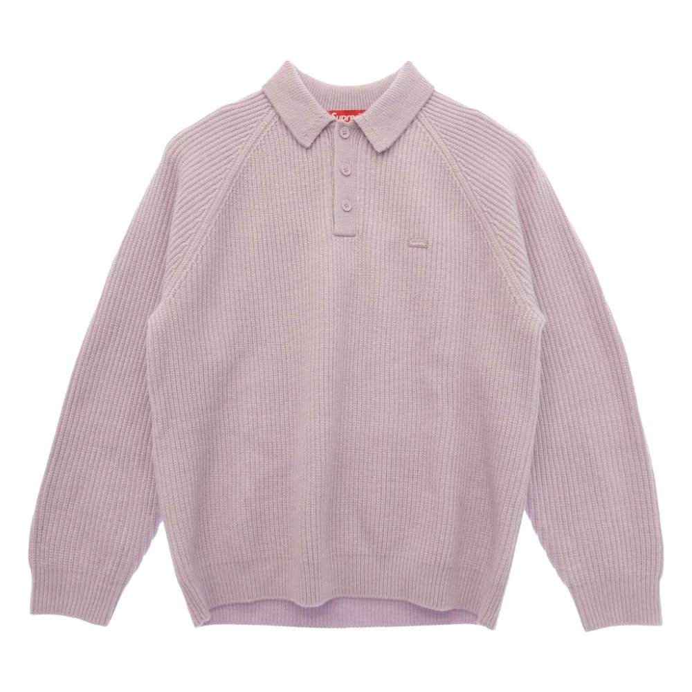 Supreme シュプリーム 25AW Small Box Logo Polo Sweater スモールボックスロゴ ニット ポロ セーター パープル系 M【中古】