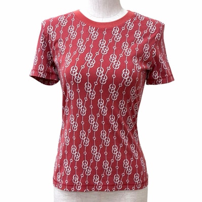 極美品 エルメス 半袖Tシャツ レッド系 レディース 36 2E4600DG