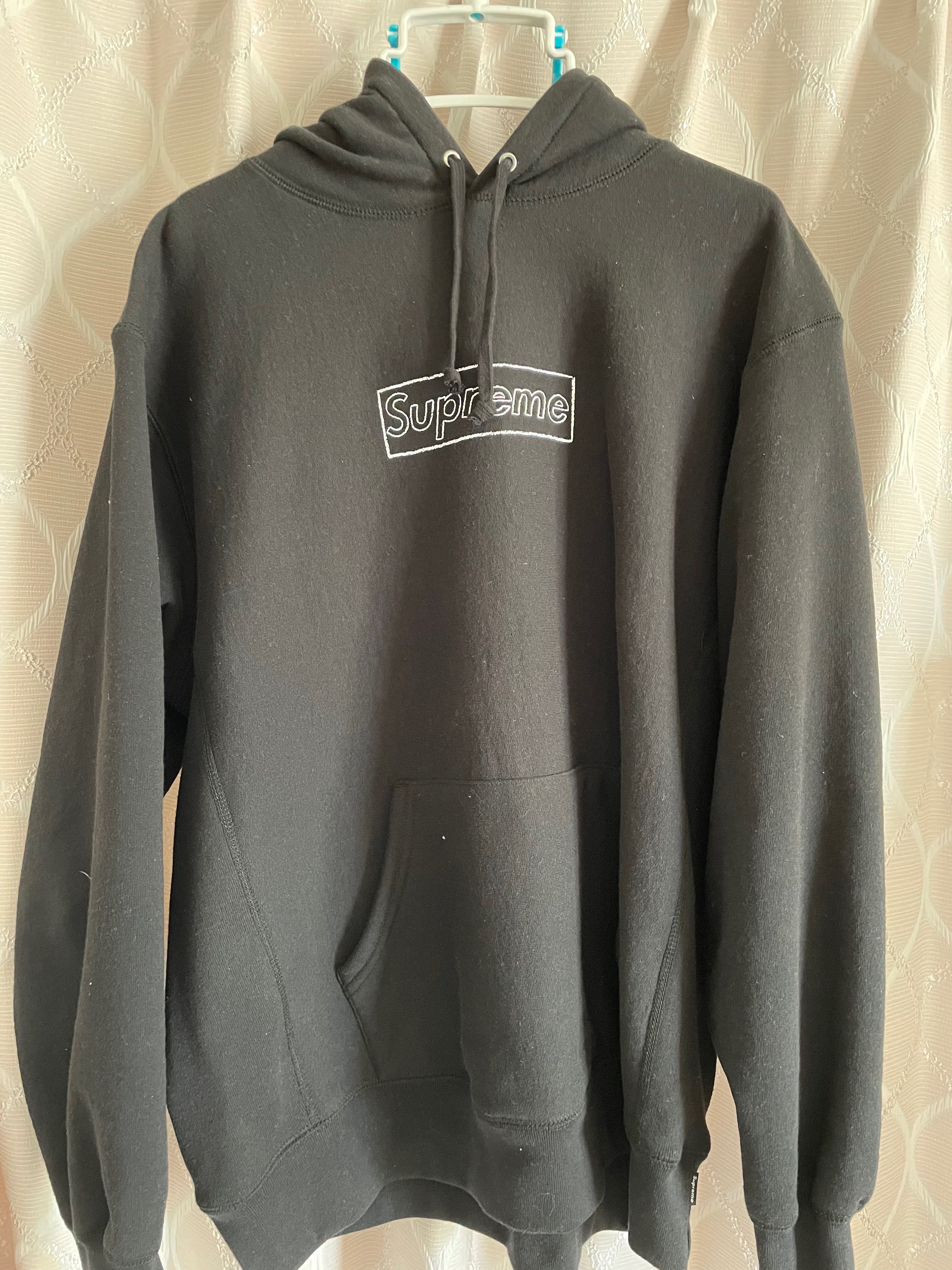 Supreme KAWS Chalk Logo Hooded Sweatshirt "Black"(2021)