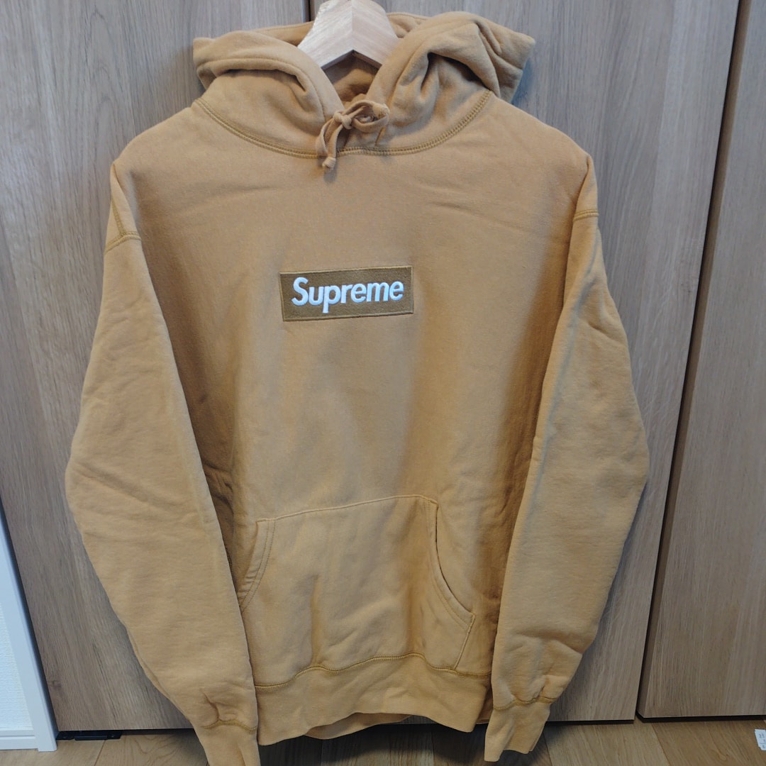 Supreme Box Logo Hooded Sweatshirt "Light Mustard" (21FW)