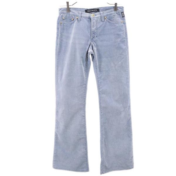 VERSACE ヴェルサーチ イタリア製 フレア ロングパンツ 24/38 ブルー系